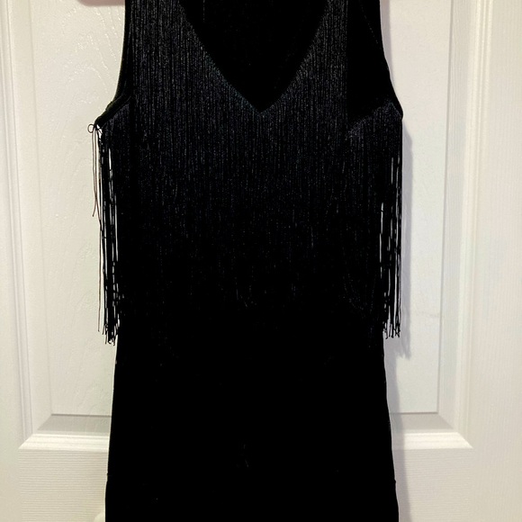 Elegant Black Fringe Dress for Great Gatsby Party, used once - Picture 1 of 2